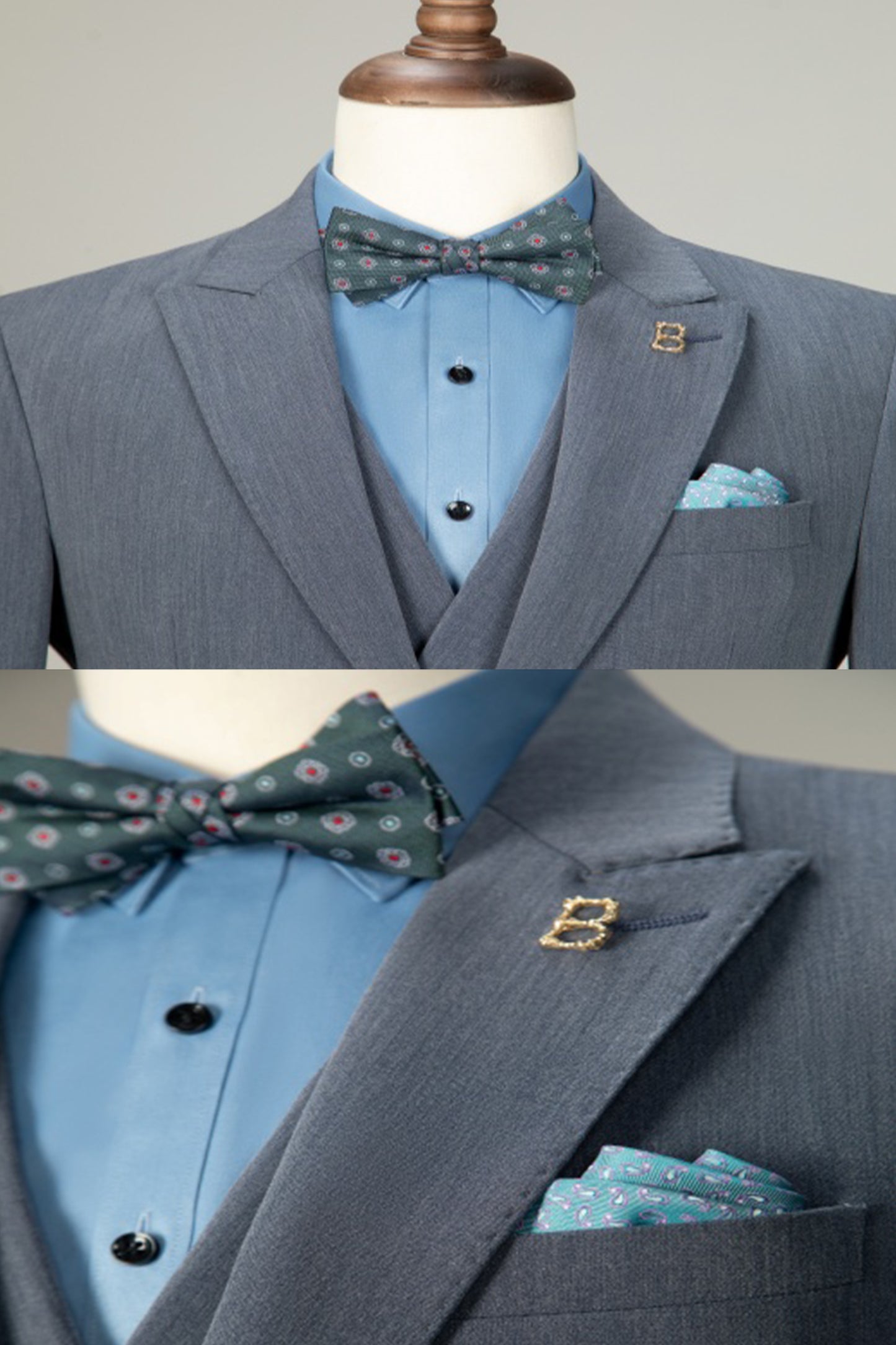 Ink Blue Notch Lapel Dinner Prom Suit Two Pieces Formal Suit For Groom