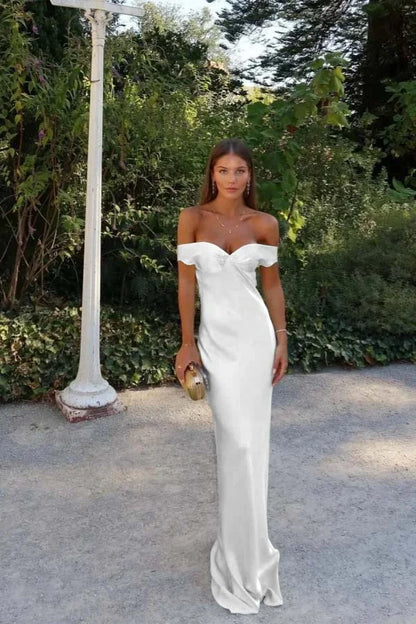 Light Yellow Sweetheart Off-The-Shoulder Prom Dress ZT0691