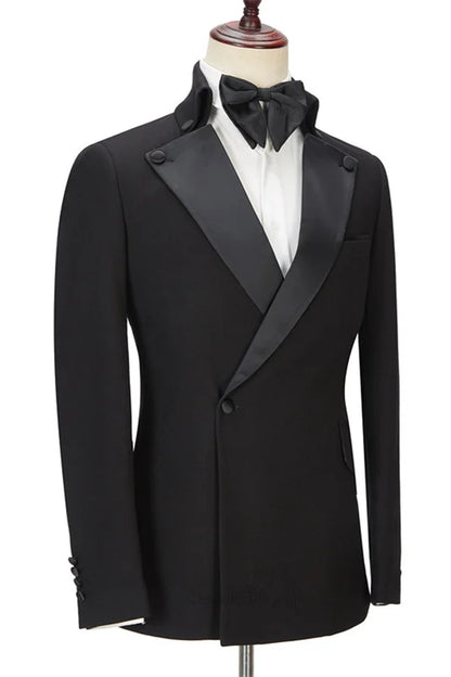 Elegant Best Fited Black Ring Bearer Suits With Peaked Lapel Party