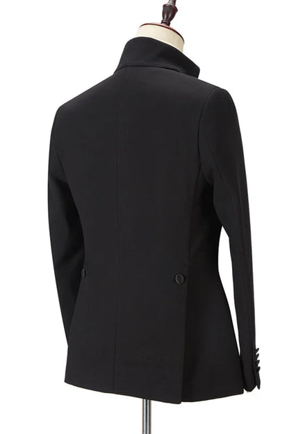 Elegant Best Fited Black Ring Bearer Suits With Peaked Lapel Party