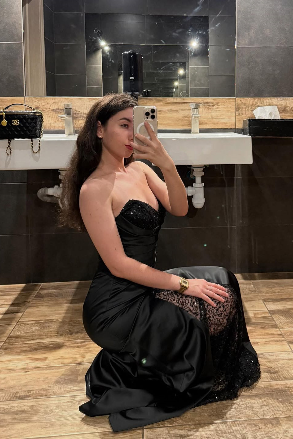 Charming Black Sweetheart Strapless Sleeveless Prom Dress