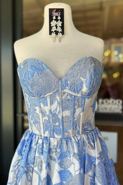 Custom Made Floral Prom Dresses A-Line Sweetheart