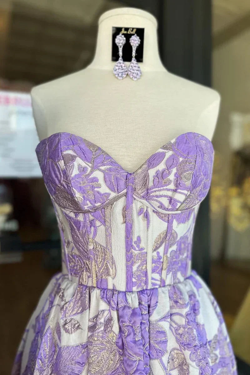 Custom Made Floral Prom Dresses A-Line Sweetheart