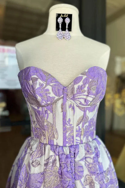 Custom Made Floral Prom Dresses A-Line Sweetheart