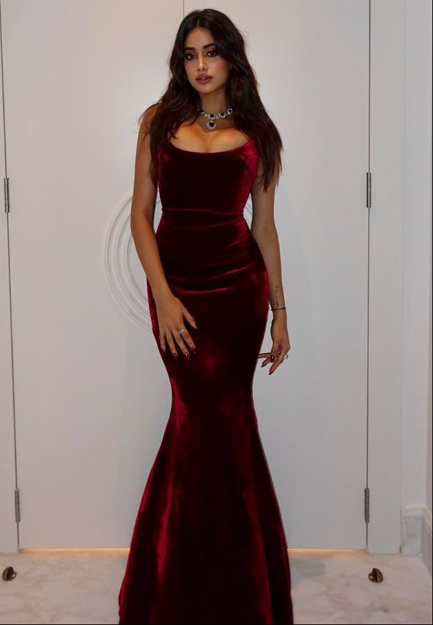 Classy Mermaid Spaghetti Straps Formal Party Prom Dress