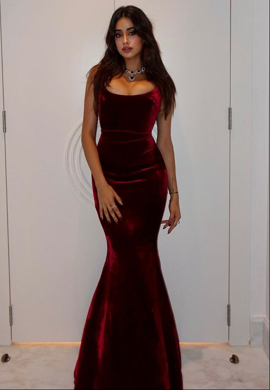 Classy Mermaid Spaghetti Straps Formal Party Prom Dress