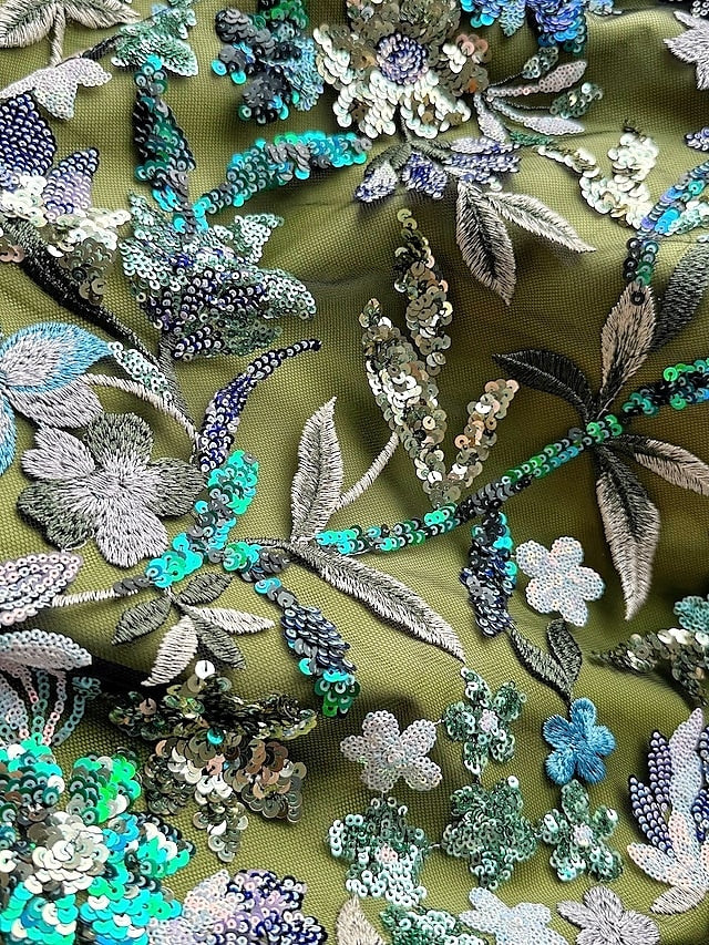 Applique Sparkle Off the Shoulder Long Sleeve Mermaid Evening Dress