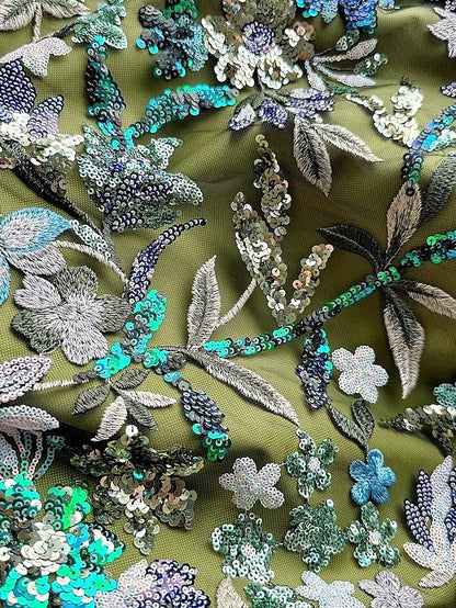 Applique Sparkle Off the Shoulder Long Sleeve Mermaid Evening Dress