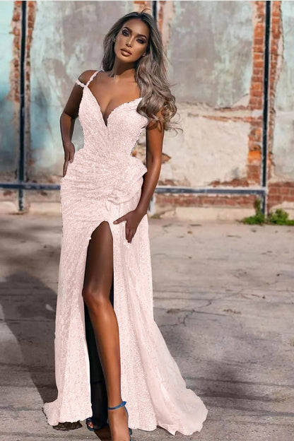 Royal Blue Off the Shoulder Sleeveless Evening Dress