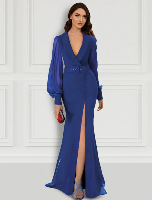 Trumpet Evening Gown Elegant Dress Formal Wedding Guest Dress