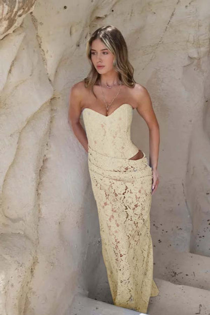 Sweetheart Strapless Sleeveless Long Mermaid Prom Dress With Pleated