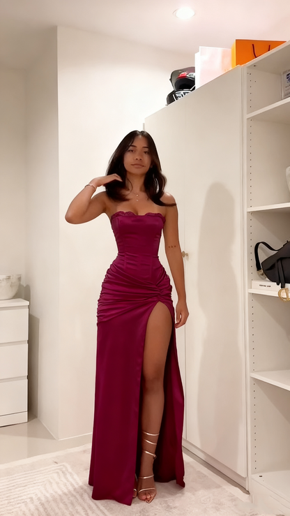 Strapless Formal Dress Long Evening Party Dress