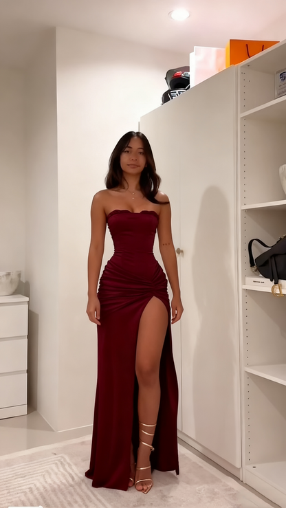 Strapless Formal Dress Long Evening Party Dress