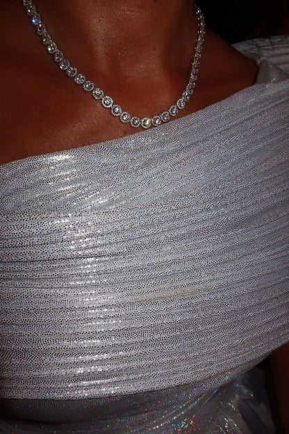 Gorgeous Silver Portrait Sleeveless Sequins Split Prom Dress