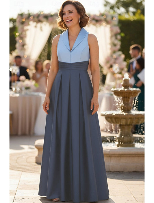 V-Neck Sleeveless A-Line Women Formal Evening Dress