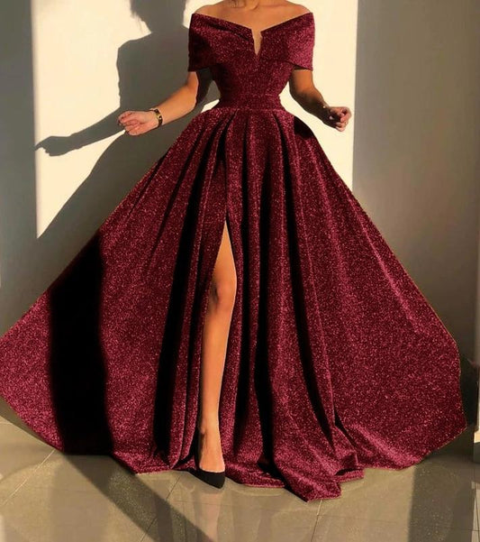 A-Line Evening Gown Sparkle & Shine Dress