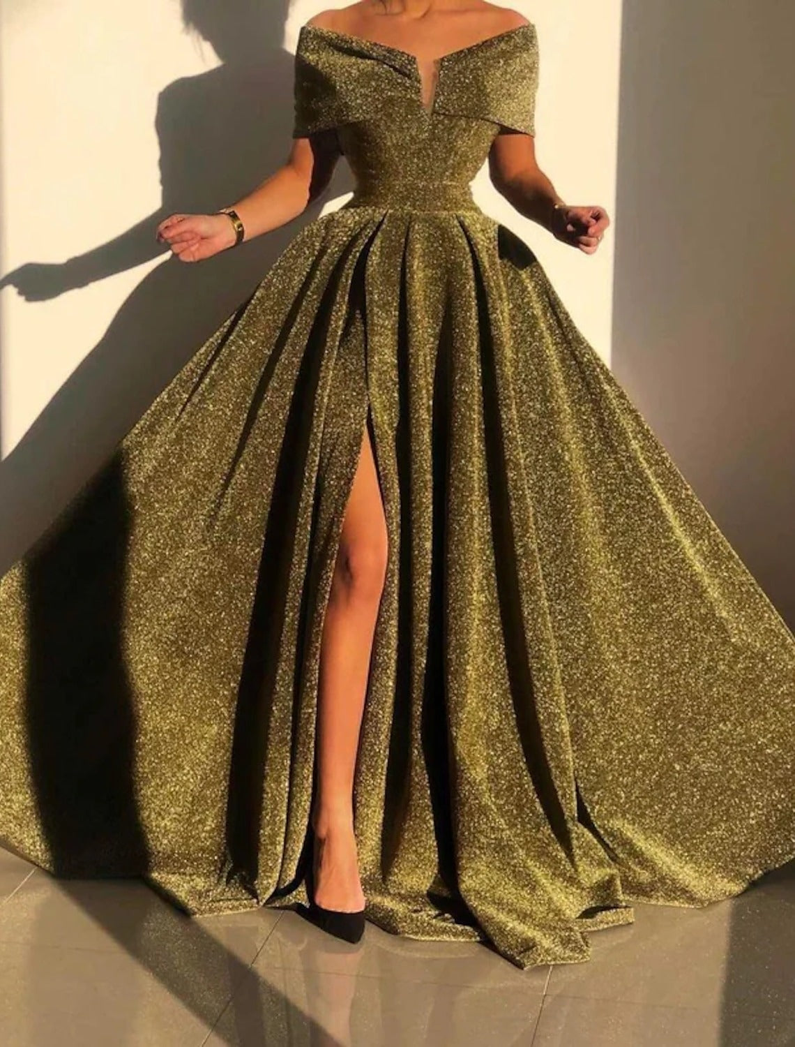 A-Line Evening Gown Sparkle & Shine Dress