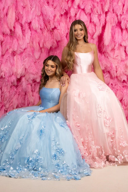 Lace Lilac Corset Prom Dress with Slit