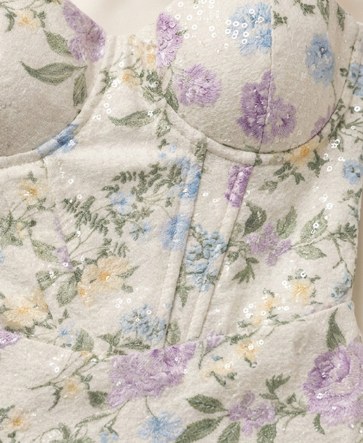 Floral Corset Mini Dress with Spaghetti Straps