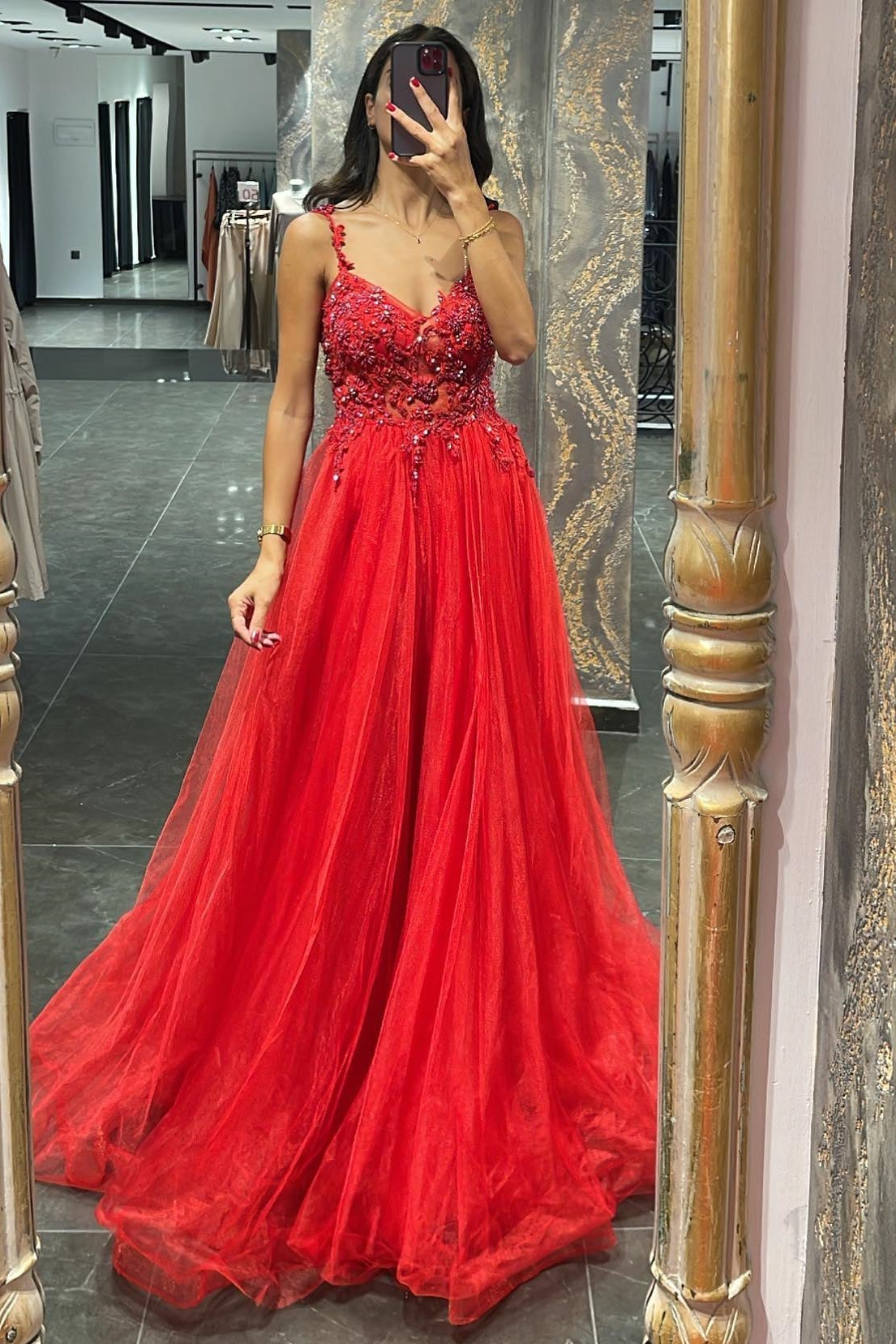 Mermaid Appliques Prom Dress with Beading