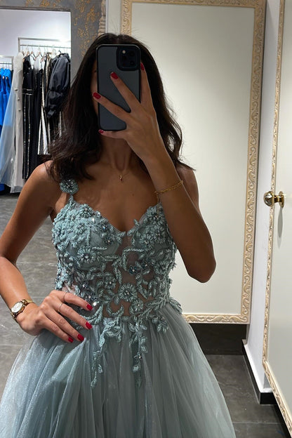 Mermaid Appliques Prom Dress with Beading