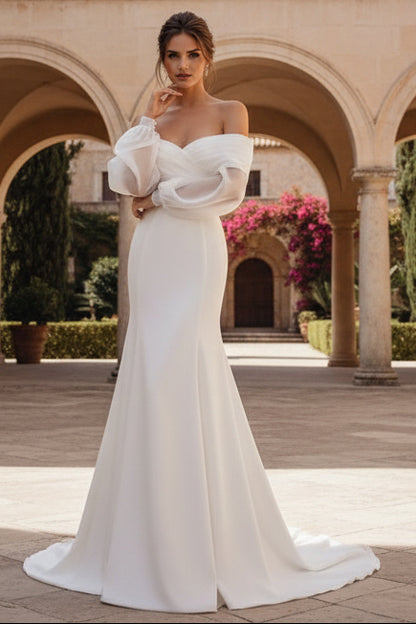 Mermaid Long Sleeves Wedding Dresses