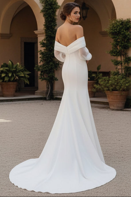 Mermaid Long Sleeves Wedding Dresses