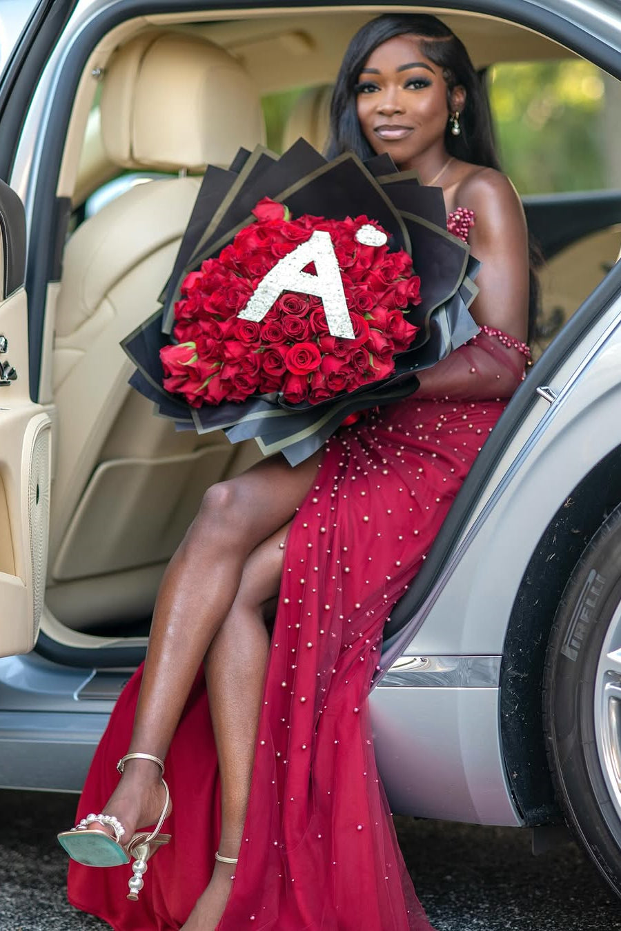Vintage Red V-Neck Strapless Mermaid Prom Dress
