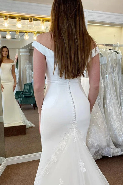Off-Shoulder Mermaid Wedding Dress