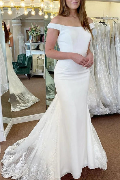 Off-Shoulder Mermaid Wedding Dress