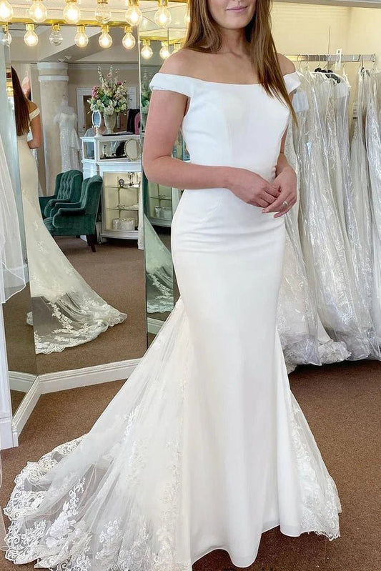 Off-Shoulder Mermaid Wedding Dress