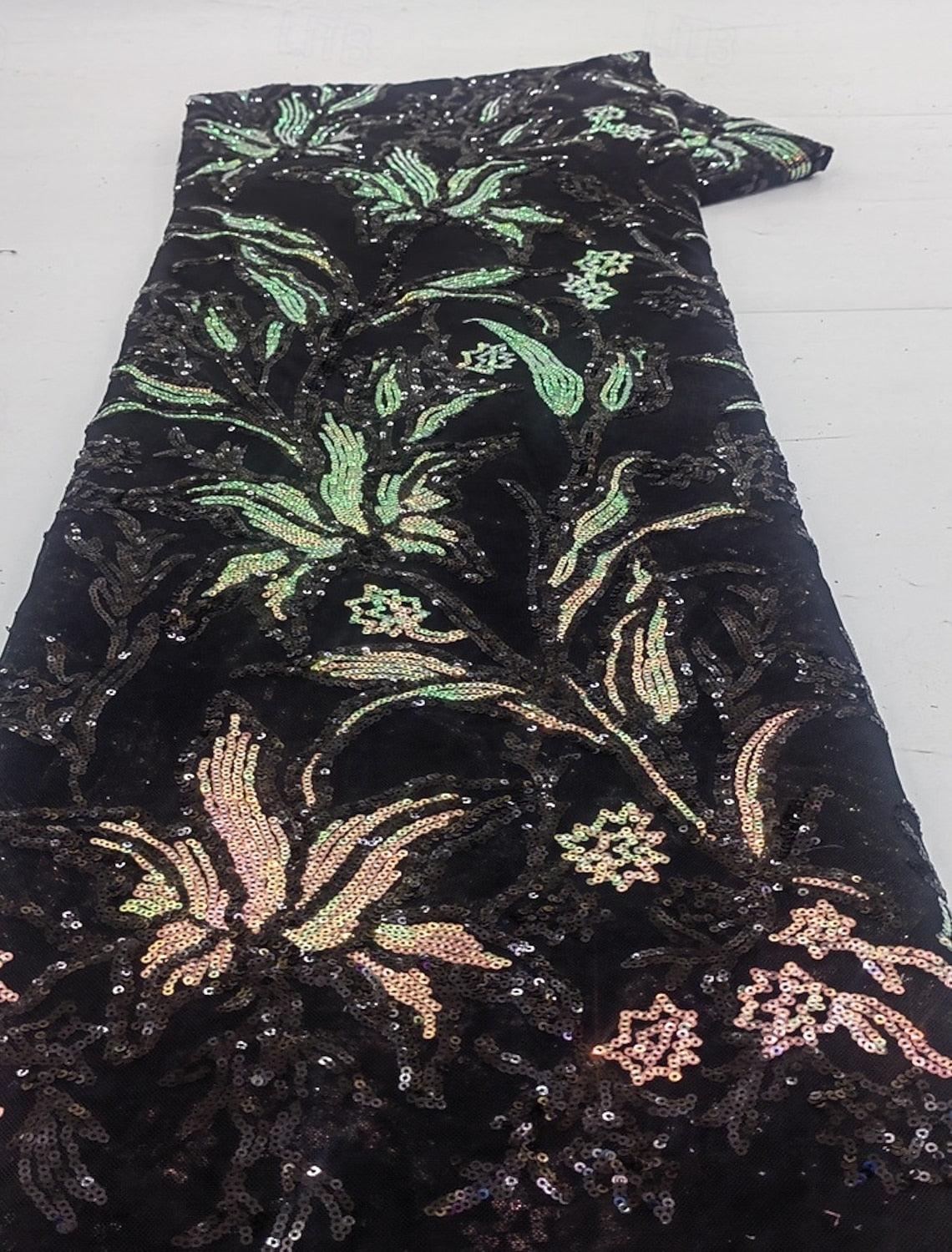 V-Neck Half Sleeve Applique Sequins A-Line Evening Dress Formal